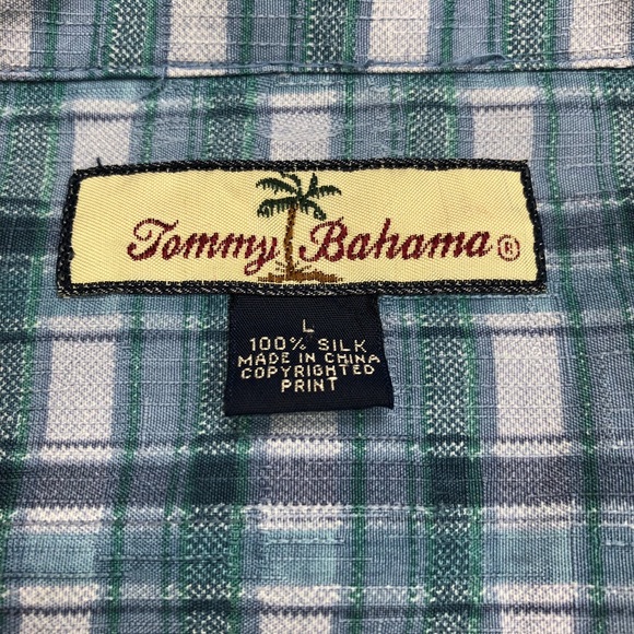 💙SOLD💙 Tommy Bahama Men Size Large 100% Silk - Picture 3 of 7